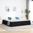 Opbergbed met matras 200x200 cm zwart polyester