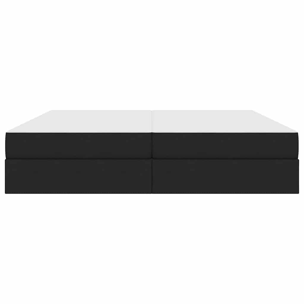 Opbergbed met matras met matras Zwart 200 x 200 cm Polyester