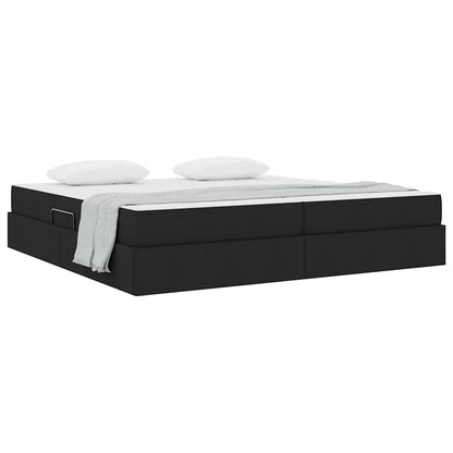 Opbergbed met matras met matras Zwart 200 x 200 cm Polyester