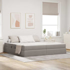 Opbergbed met matras 200x200 cm taupe