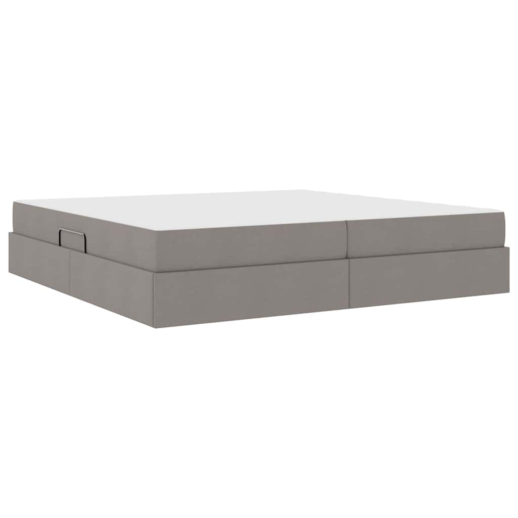 Opbergbed met matras met matras Taupe 200 x 200 cm Polyester