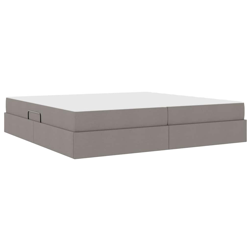 Opbergbed met matras met matras Taupe 200 x 200 cm Polyester