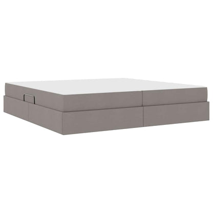 Opbergbed met matras met matras Taupe 200 x 200 cm Polyester