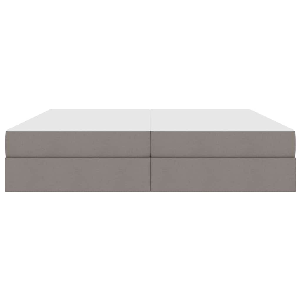 Opbergbed met matras met matras Taupe 200 x 200 cm Polyester