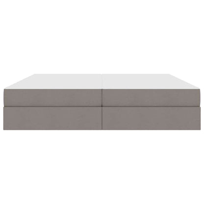 Opbergbed met matras met matras Taupe 200 x 200 cm Polyester