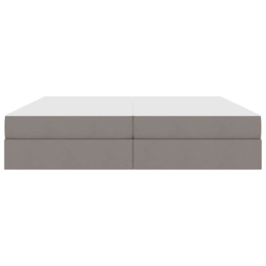 Opbergbed met matras met matras Taupe 200 x 200 cm Polyester