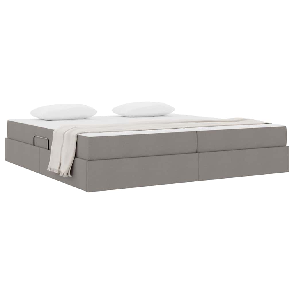 Opbergbed met matras met matras Taupe 200 x 200 cm Polyester