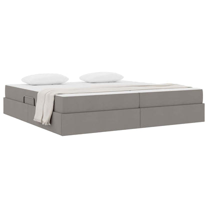 Opbergbed met matras met matras Taupe 200 x 200 cm Polyester