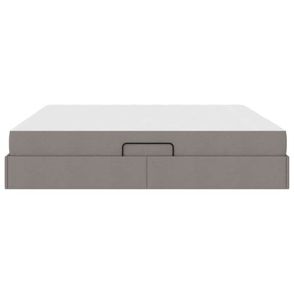 Opbergbed met matras met matras Taupe 200 x 200 cm Polyester