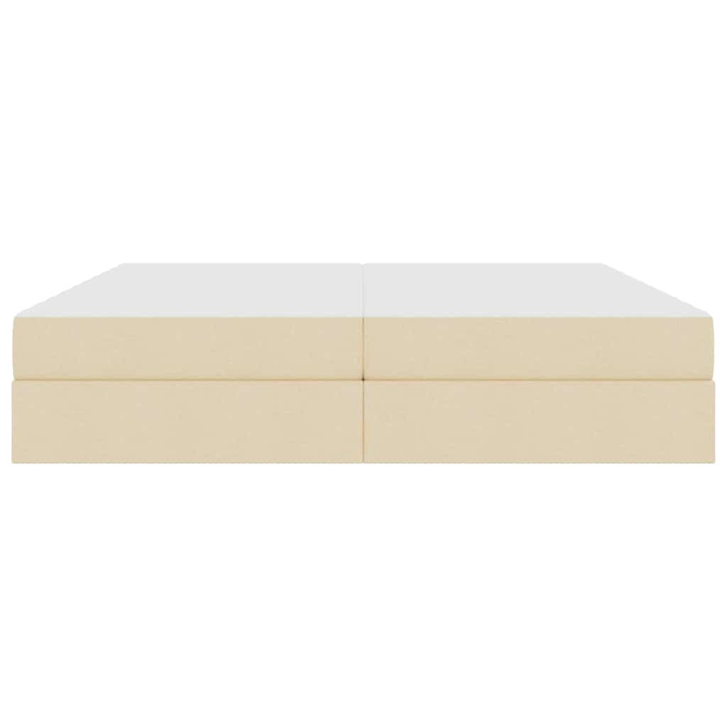 Opbergbed met matras met matras Crème 200 x 200 cm Polyester