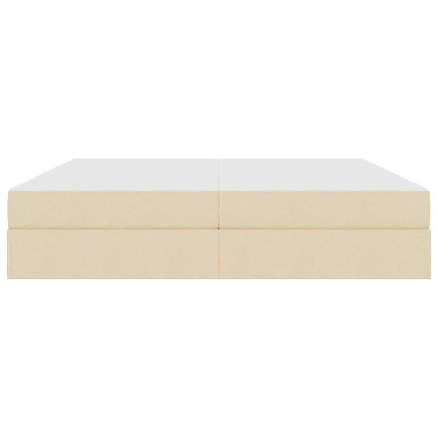 Opbergbed met matras met matras Crème 200 x 200 cm Polyester