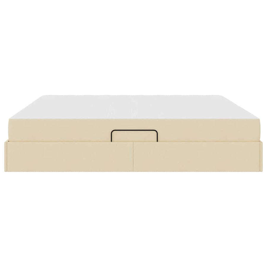 Opbergbed met matras met matras Crème 200 x 200 cm Polyester
