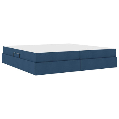 Opbergbed met matras met matras Blauw 200 x 200 cm Polyester