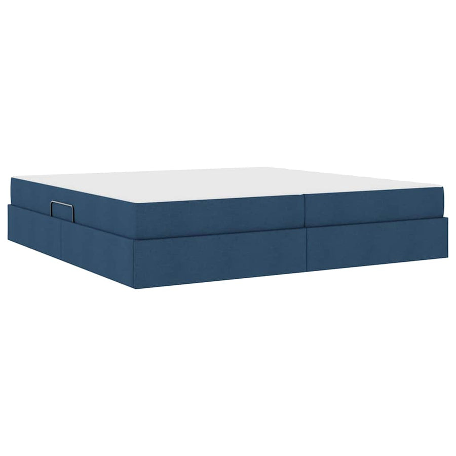 Opbergbed met matras met matras Blauw 200 x 200 cm Polyester