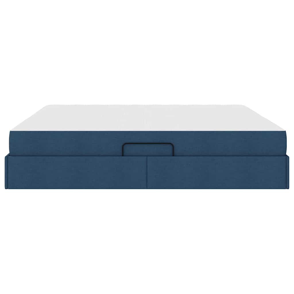 Opbergbed met matras met matras Blauw 200 x 200 cm Polyester