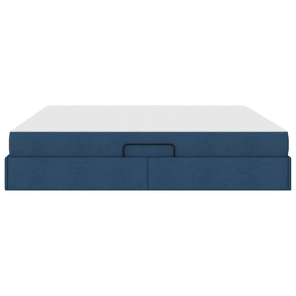 Opbergbed met matras met matras Blauw 200 x 200 cm Polyester
