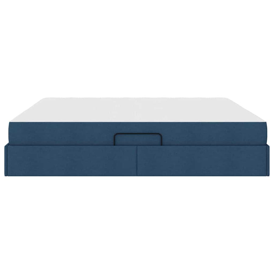 Opbergbed met matras met matras Blauw 200 x 200 cm Polyester