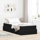 Storage Bed with Mattress Black 100 x 200 cm Velvet
