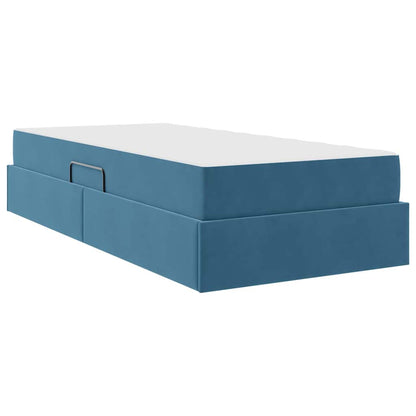 Opbergbed met matras Donkerblauw 100 x 200 cm Fluweel