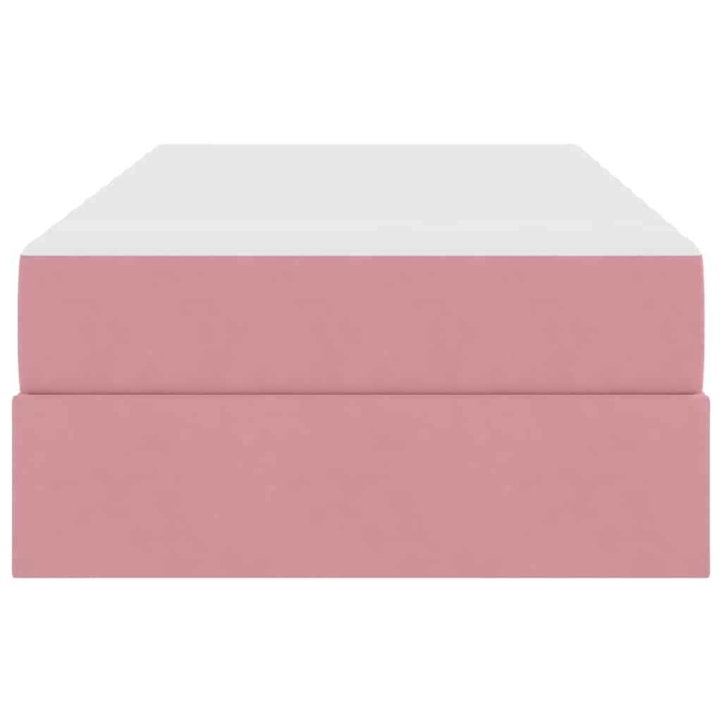 Opbergbed met matras met matras Roze 100 x 200 cm Fluweel