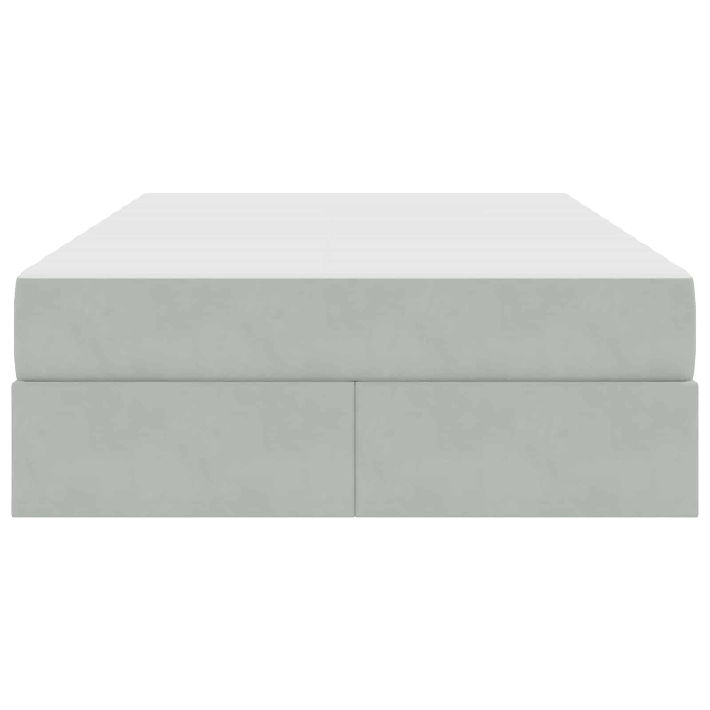 Opbergbed met matras met matras Lichtgrijs 120 x 190 cm Fluweel