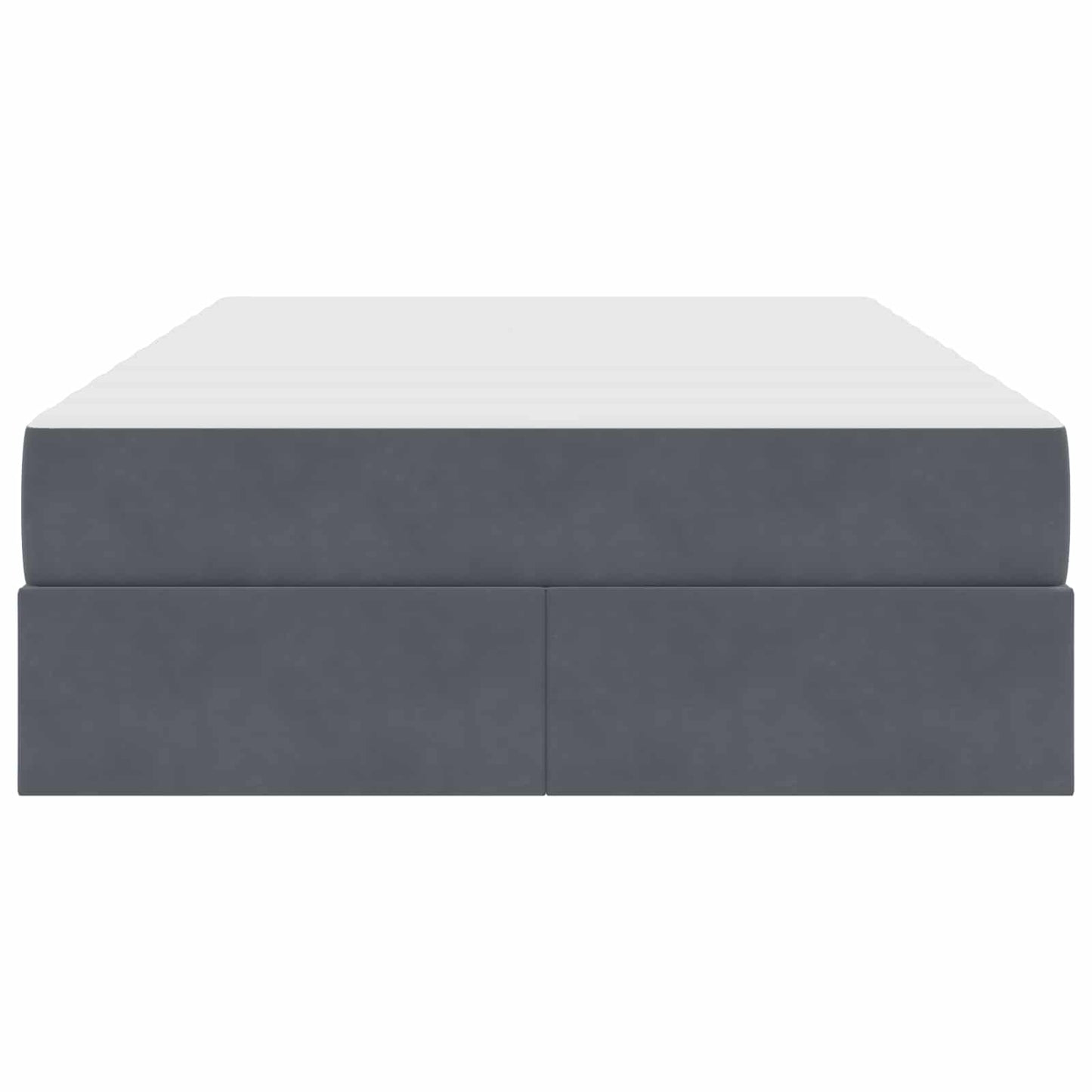 Opbergbed met matras Donkergrijs 120 x 190 cm Fluweel