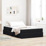 Opbergbed 120x190 cm zwart fluweel