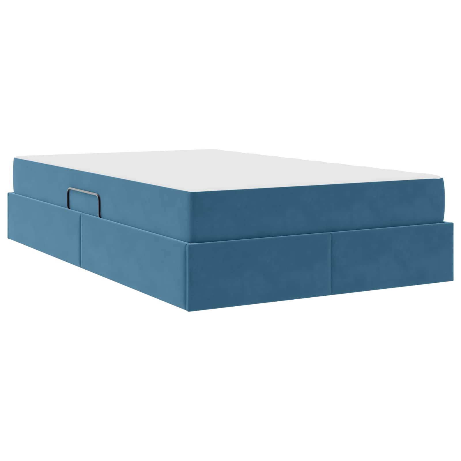 Opbergbed met matras met matras Blauw 120 x 190 cm Fluweel