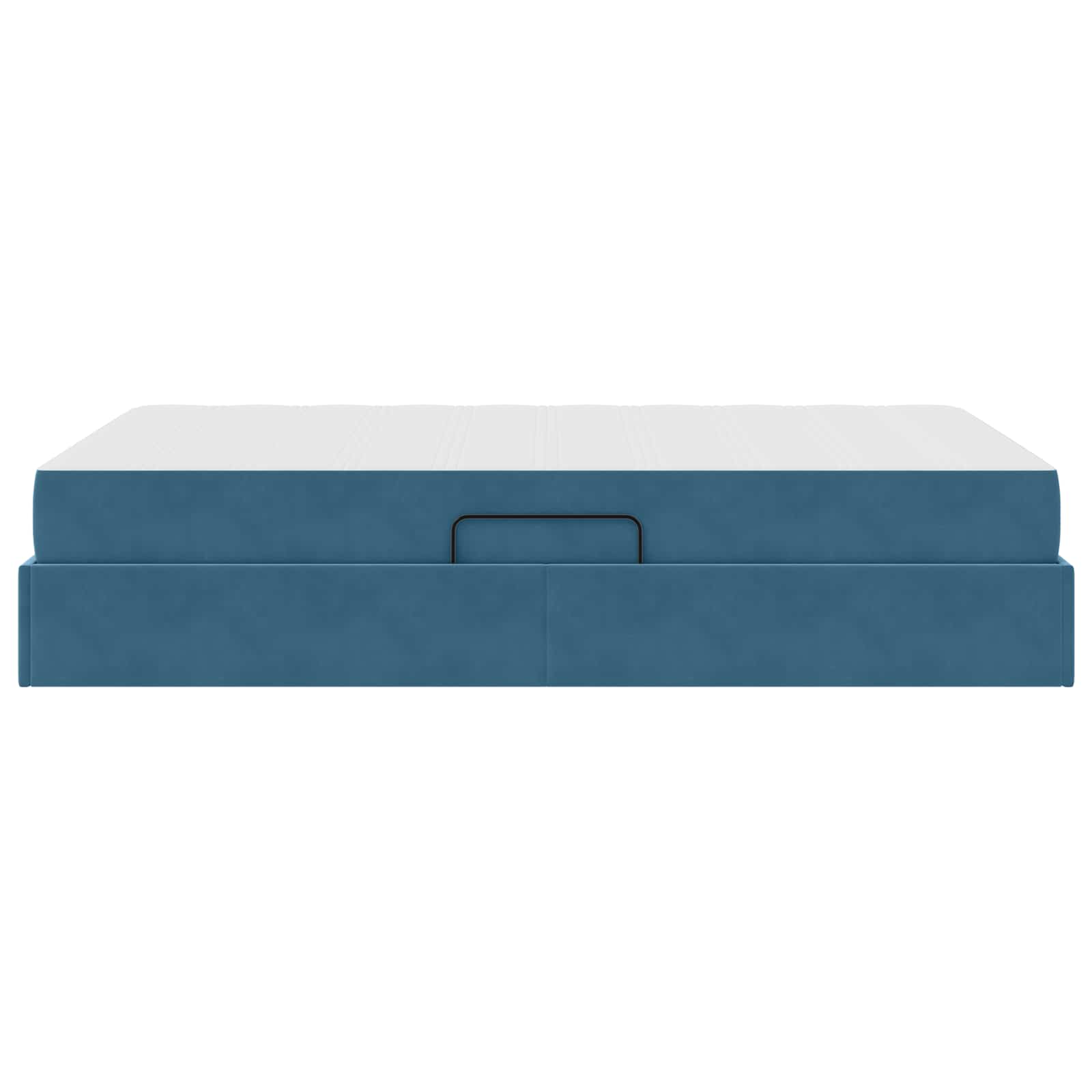 Opbergbed met matras met matras Blauw 120 x 190 cm Fluweel