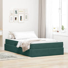 Opbergbed 120x200 cm donkergroen fluweel