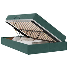Opbergbed met matras Donkergroen 120 x 200 cm Fluweel