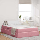 Opbergbed 120x200 cm roze fluweel