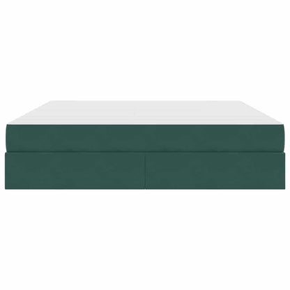 Opbergbed met matras Donkergroen 180 x 200 cm Fluweel
