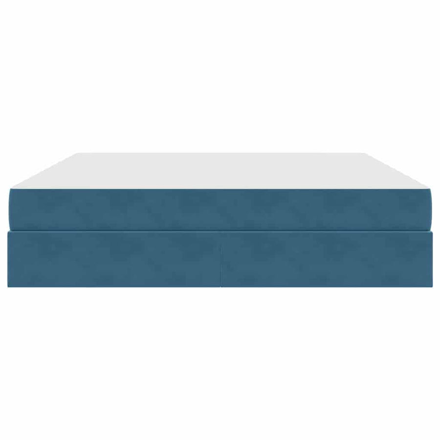 Opbergbed met matras Donkerblauw 180 x 200 cm Fluweel