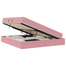 Opbergbed met matras met matras Roze 180 x 200 cm Fluweel