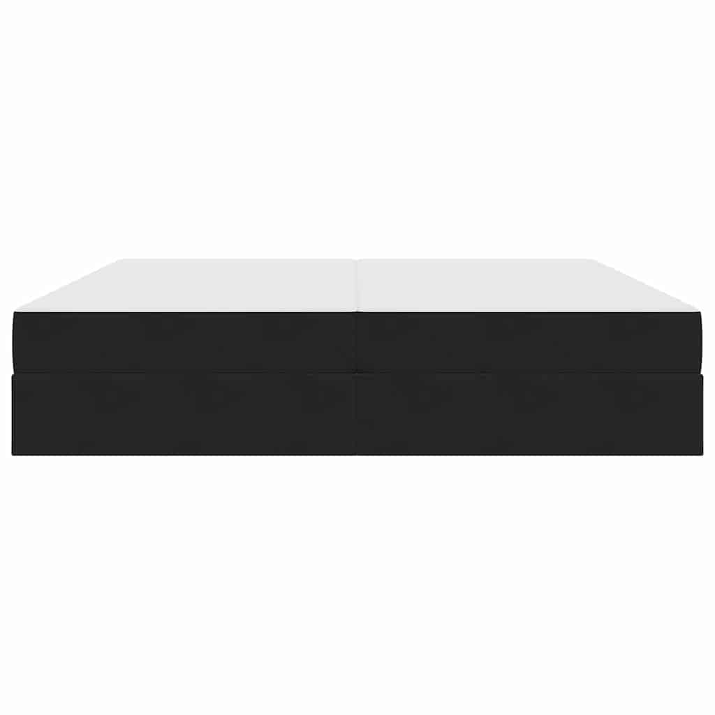 Opbergbed met matras met matras Zwart 200 x 200 cm Fluweel