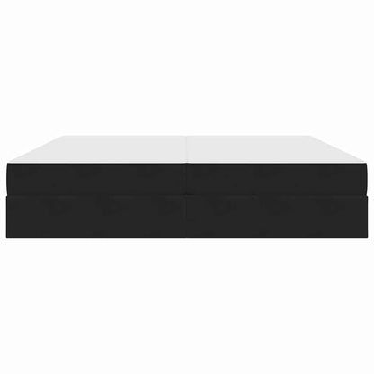 Opbergbed met matras met matras Zwart 200 x 200 cm Fluweel