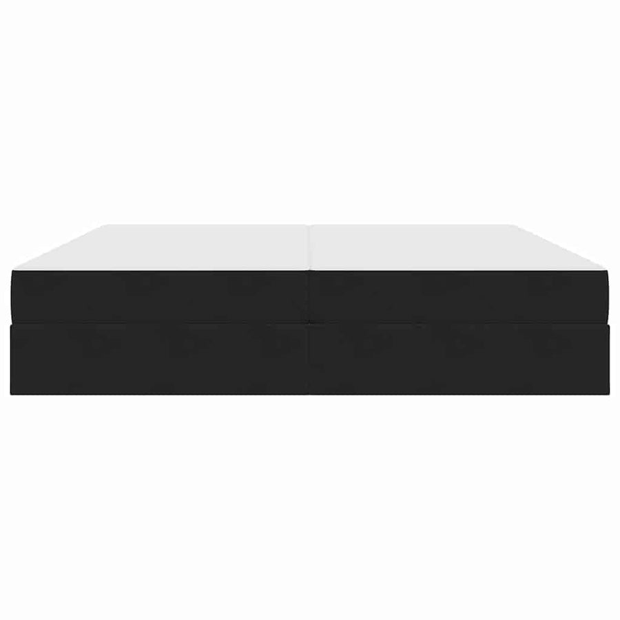 Opbergbed met matras met matras Zwart 200 x 200 cm Fluweel