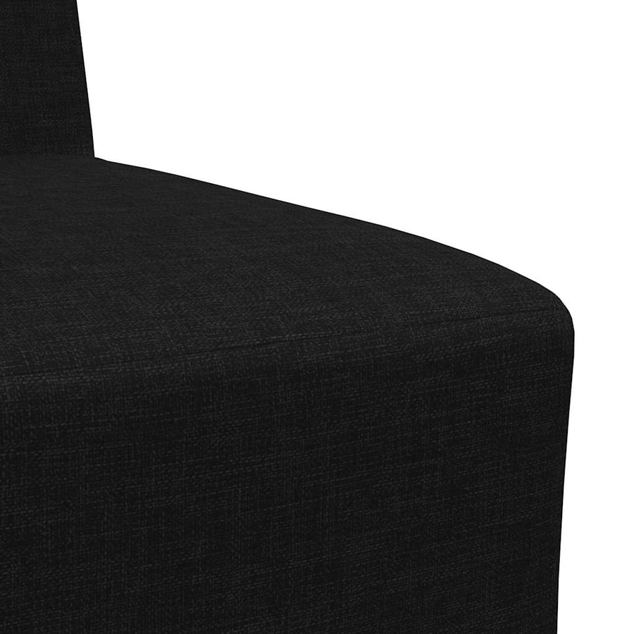 Bankstoel Lichtgrijs 55 cm Stof 2 pcs Zwart 55 x 74 x 82 cm