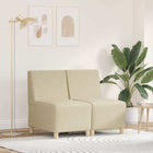 Modulaire bank 2 stuks crème 55x74x82 cm stof