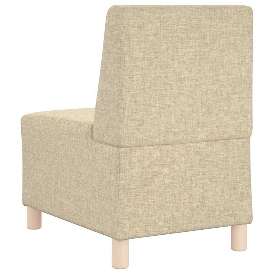Bankstoel Lichtgrijs 55 cm Stof 2 pcs Crème 55 x 74 x 82 cm
