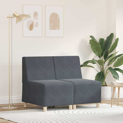 Bankstoelen 2 pcs Donkergrijs 55 x 74 x 82 cm Fluweel