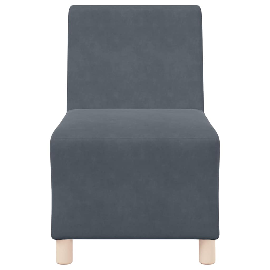 Bankstoelen 2 pcs Donkergrijs 55 x 74 x 82 cm Fluweel