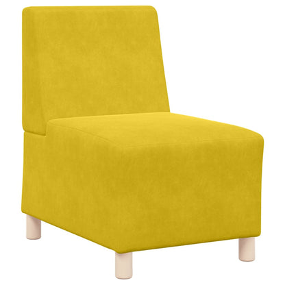 Modulaire Bankeenheid Armlos 2 pcs Geel 55 x 74 x 82 cm Fluweel