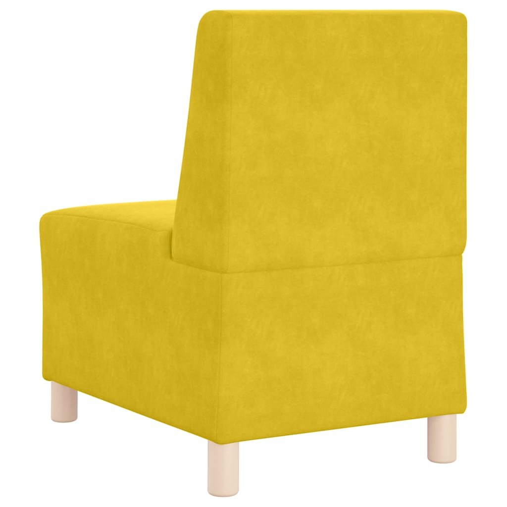 Modulaire Bankeenheid Armlos 2 pcs Geel 55 x 74 x 82 cm Fluweel
