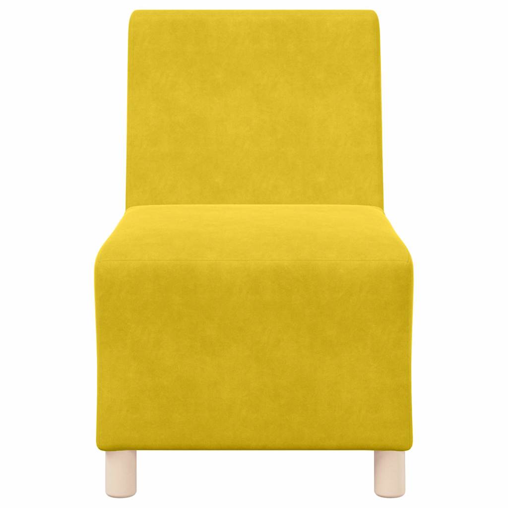 Modulaire Bankeenheid Armlos 2 pcs Geel 55 x 74 x 82 cm Fluweel