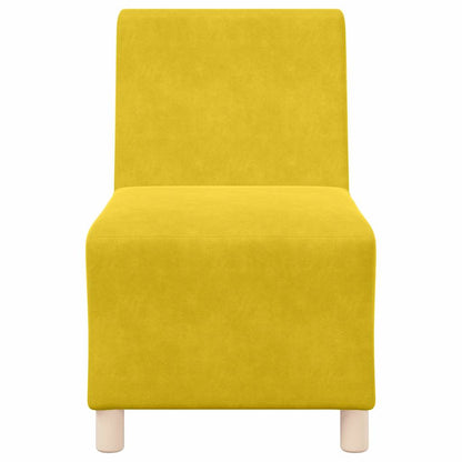 Modulaire Bankeenheid Armlos 2 pcs Geel 55 x 74 x 82 cm Fluweel