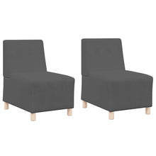 Sofa Chiar 2 pcs Donkergrijs 55 x 74 x 82 cm Katoenen stof