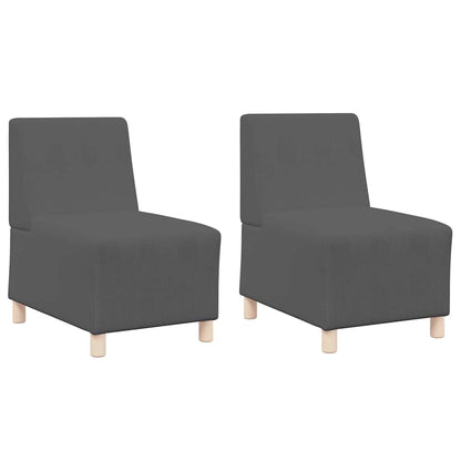 Sofa Chiar 2 pcs Donkergrijs 55 x 74 x 82 cm Katoenen stof