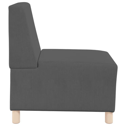 Sofa Chiar 2 pcs Donkergrijs 55 x 74 x 82 cm Katoenen stof